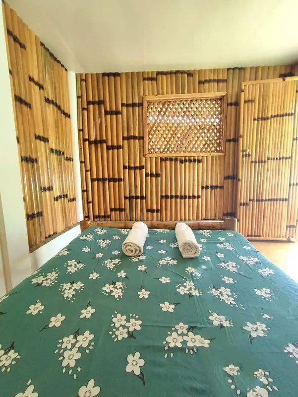 Bamboo Room natural bamboo walls — eco guesthouse Anda Bohol