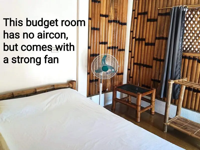 Bamboo Room interior — rustic eco accommodation Bohol Philippines