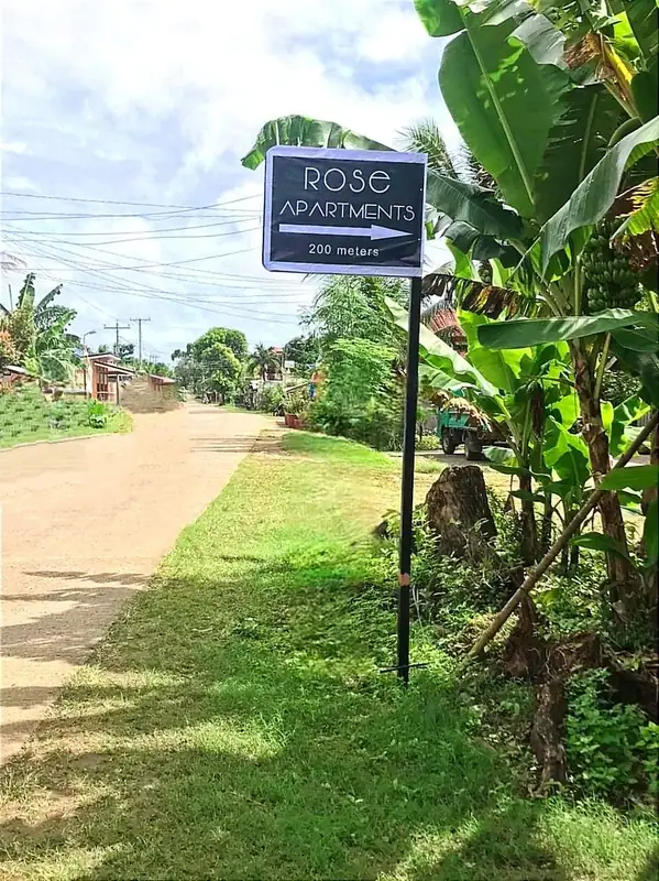 Rose Apartments road sign in Anda Barangay Virgen Bohol